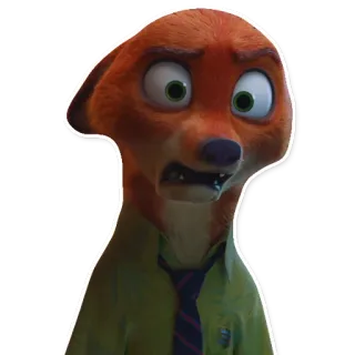 😧 Nick Wilde Zootopia zorro, dibujos animados, Disney, Zootopia, animado, Nick Wilde telegram sticker