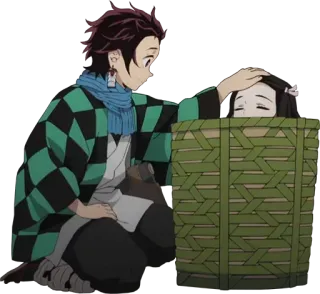 😊 Tanjiro Kamado Demon Slayer Anime, Demon Slayer, Tanjiro, Nezuko, Bruder, Schwester, süß whatsapp sticker