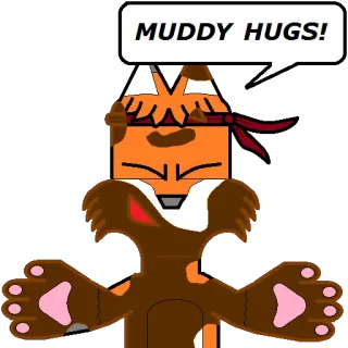 🎾 MUDDY HUGS! barro, abrazos, animal, dibujo animado, lindo, personaje whatsapp sticker