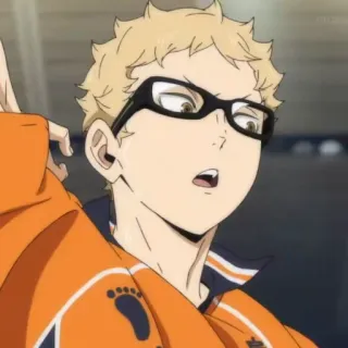 ✨ Kei Tsukishima Haikyuu!! anime, haikyuu, kei tsukishima, volleyball, character telegram sticker