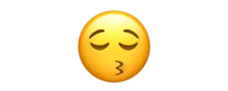 ✨ 表情符号, 亲吻, 脸, 爱, 感情, 黄色 telegram sticker