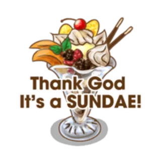 🍧 Thank God It's a SUNDAE! Coppa gelato, Dessert, Gelato, Ciliegia, Cibo, Dolce whatsapp sticker