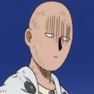 🥊 Saitama One-Punch Man anime, manga, Saitama, One-Punch Man, bohater, śmieszne telegram sticker