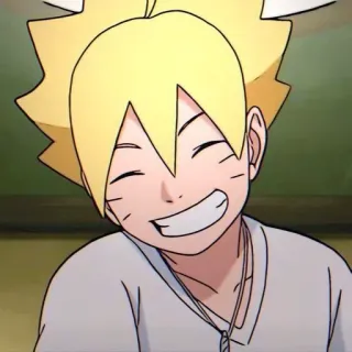 😁 Boruto Uzumaki Boruto อนิเมะ, มังงะ, โบรุโตะ, นารูโตะ, ตัวละคร, ยิ้ม, ร่าเริง telegram sticker