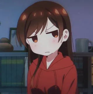 🤨 Anime, Cô gái, Chibi, Khó chịu, Dễ thương, Phim hoạt hình telegram sticker