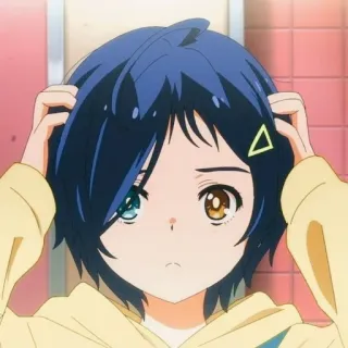 💛 Anime, Garota, Personagem, Ilustração, Desenho animado telegram sticker