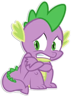 😖 Spike My Little Pony Spike, My Little Pony, dragon, cartoon, sticker, cute telegram sticker
