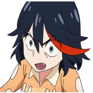 😳 Ryuko Matoi Kill la Kill Anime, Manga, Charakter, Wütend, Genervt, Kill la Kill telegram sticker