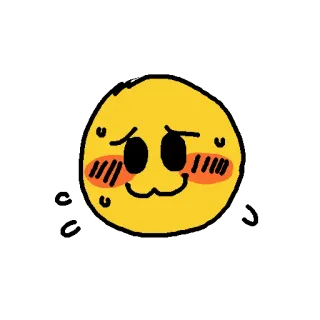 ☺️ Emoji, Fofo, Ruborizar, Kawaii telegram sticker