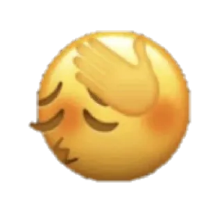 ✨ 이모지, 손바닥으로 얼굴 가리기, 표정, 반응 telegram sticker