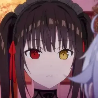😐 Kurumi Tokisaki Date A Live อนิเมะ, ผู้หญิง, Date A Live, Kurumi Tokisaki whatsapp sticker