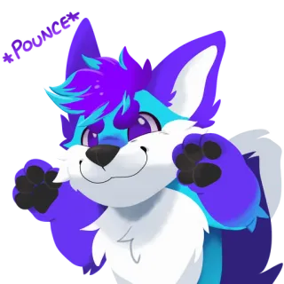 💥 Furry, Animal, Zorro, Dibujos animados, Lindo, Antropomórfico telegram sticker
