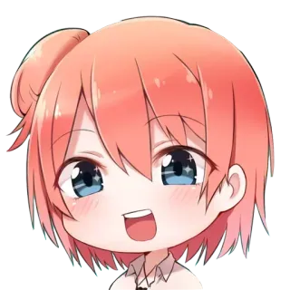 😃 Anime, Mangá, Kawaii, Fofo, Chibi, Garota, Adesivo whatsapp sticker