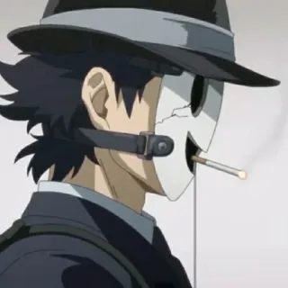 🚬 Anime, Máscara, Fumando, Sombrero telegram sticker