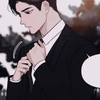 ✖️ man, suit, tie, anime, character telegram sticker