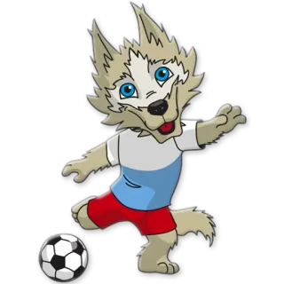 ⚽ Zabivaka FIFA World Cup 2018 zabivaka, wolf, fußball, soccer, maskottchen, fifa, weltmeisterschaft, 2018, russland telegram sticker