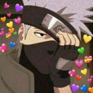 ❤️ Kakashi Hatake Naruto Anime, Kakashi, Hatake, Ninja, Herzen whatsapp sticker