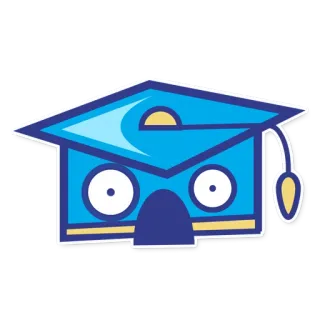 😱 formatura, educação, chapéu de formatura, boné, escola, faculdade telegram sticker