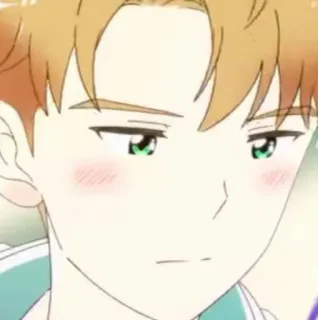 😳 anime, boy, face, portrait, manga whatsapp sticker