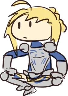 😐 Saber Fate/stay night Anime, Personaggio, Fate Stay Night, Saber, Disegno telegram sticker
