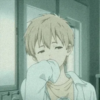 📎 anime, boy, sad, anime boy, character, animation, teenager telegram sticker