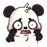 😱 팬더, 만화, 무서운, 불안, 귀여운, 동물, 표정 whatsapp sticker