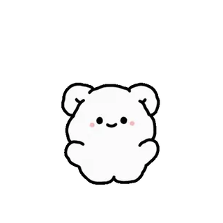 💬 fofo, kawaii, adesivo, blob, minimalista, urso whatsapp sticker