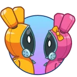 👩‍❤️‍💋‍👨 królik, maski przeciwgazowe, słodkie, naklejka telegram sticker
