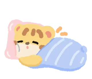 🦁 dormir, mignon, animal, ours, dessin animé, kawaii telegram sticker