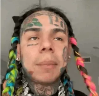 🧑‍🎤 Tekashi 6ix9ine burning_hitchin rappeur, musique, célébrité, portrait telegram sticker