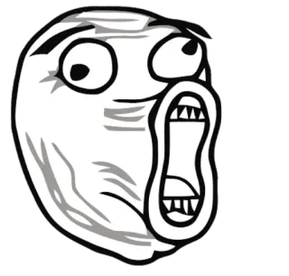 😯 meme, rage face, funny, internet, expression telegram sticker