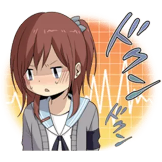 😳 ドタン Anime, Manga, Süß, Japanisch, Ausdruck, Sticker telegram sticker