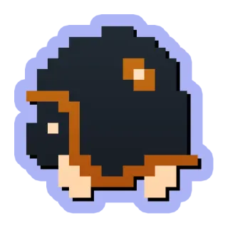 🐧 Pixel art, Personnage, Tortue, Animal, Carapace telegram sticker