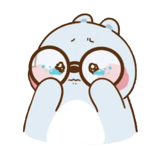🥺 หมี, ร้องไห้, เศร้า, การ์ตูน, สติกเกอร์ telegram sticker