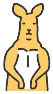 😐 Känguru, Tier, Säugetier, Beuteltier, niedlich, Cartoon, Australien telegram sticker