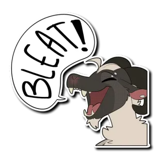 🗯 BLEAT! animal, goat, bleat, cartoon, sticker, cute, comic, speech bubble telegram sticker