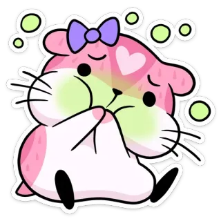 🤢 hamster, fofo, animal, kawaii, desenho animado, adesivo telegram sticker