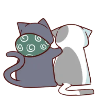 👋 cats, animals, cute, kawaii, hug telegram sticker