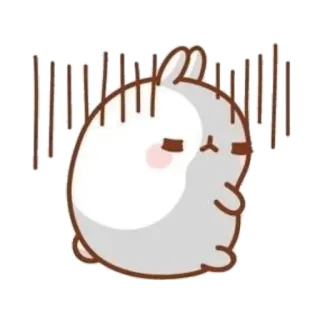 ☁️ うさぎ, 悲しい, がっかり, アニメ, かわいい telegram sticker