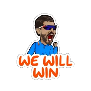 😈 WE WILL WIN victory, sports, winning, cheer, celebration whatsapp sticker