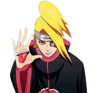 😐 Deidara Naruto anime, naruto, deidara, ninja, sticker, character telegram sticker