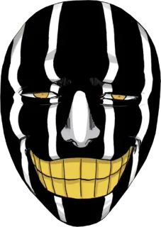 🌚 maska, czarno-białe, straszne, twarz whatsapp sticker