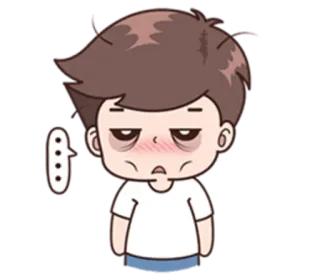 💀 ... Dessin animé, Sticker, Fatigué, Somnolent telegram sticker