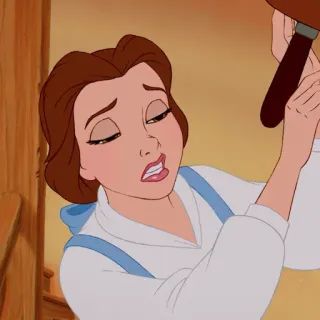 🥀 Belle Beauty and the Beast belle, disney, beauty and the beast, cartoon, animated, character telegram sticker