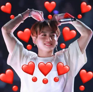 ❣️ Jungkook kpop, heart, idol, singer, entertainer, music telegram sticker