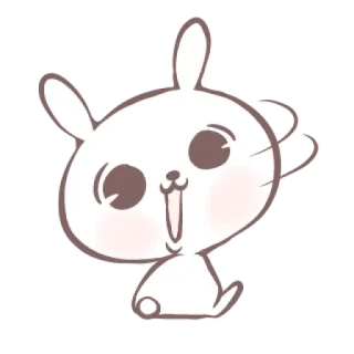 🎀 thỏ, động vật, hoạt hình, dễ thương, kawaii telegram sticker