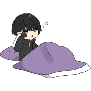 🥱 adormilado, cansado, anime, dibujos animados, kawaii, lindo whatsapp sticker