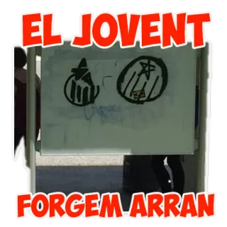 😍 EL-JOVENT FORGEM-ARRAN текст, молодёжь, каталонский, Arran, наклейка, политический whatsapp sticker