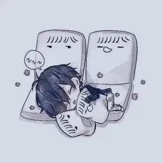 😴 NNN dormir, sommeil, animé, dessin animé, détente, zzz telegram sticker