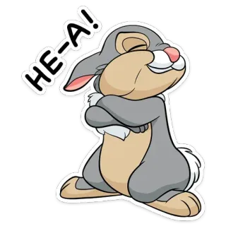 🙅‍♂️ Thumper Bambi HE-A! lapin, Disney, dessin animé, animal telegram sticker
